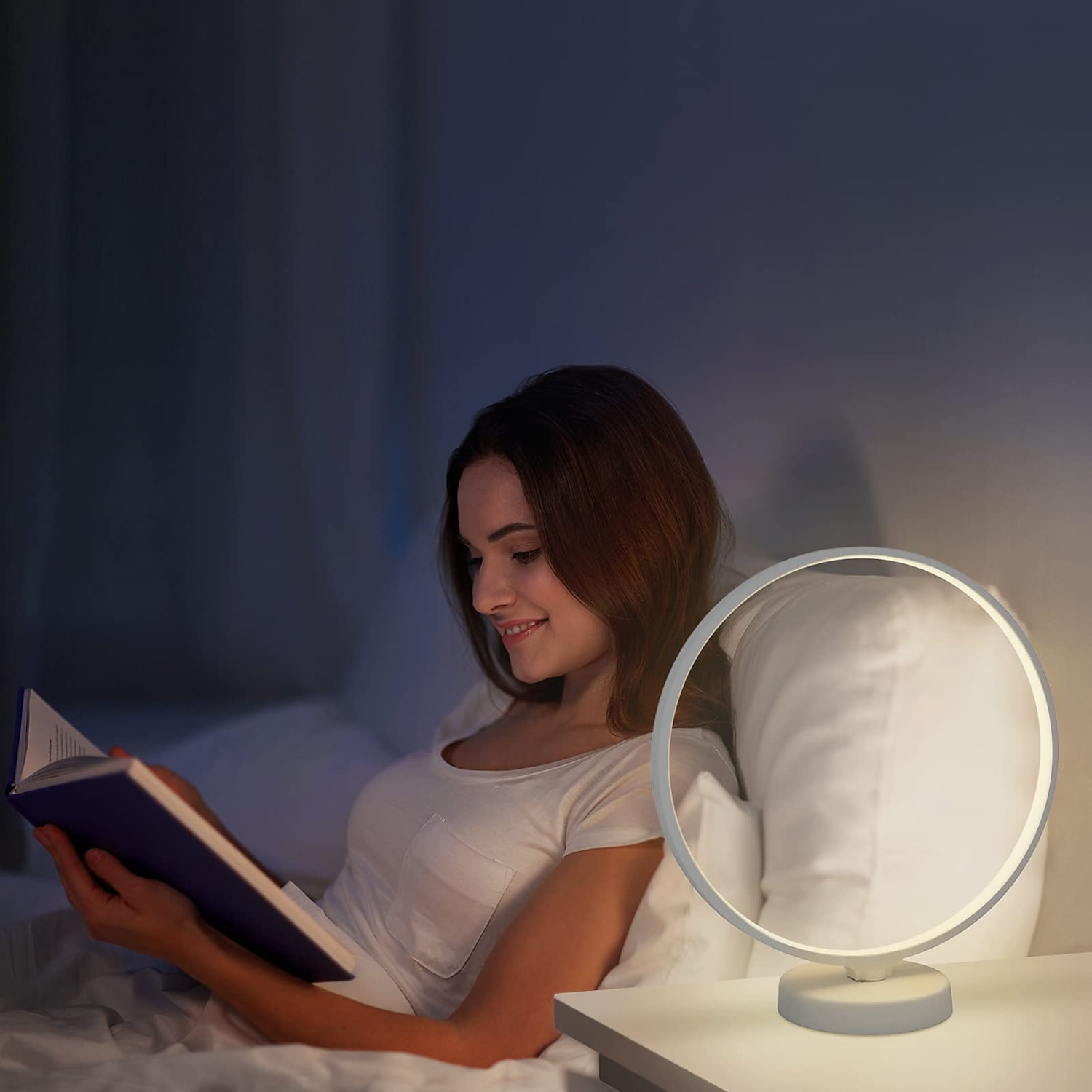 Смарт-светодиодная лампа LED RGB настольная атмосферная лампа Bluetooth APP управление подходит для игровой комнаты спальни декор на прикроватной тумбочке Shustar 2025 - $26.99 –P18