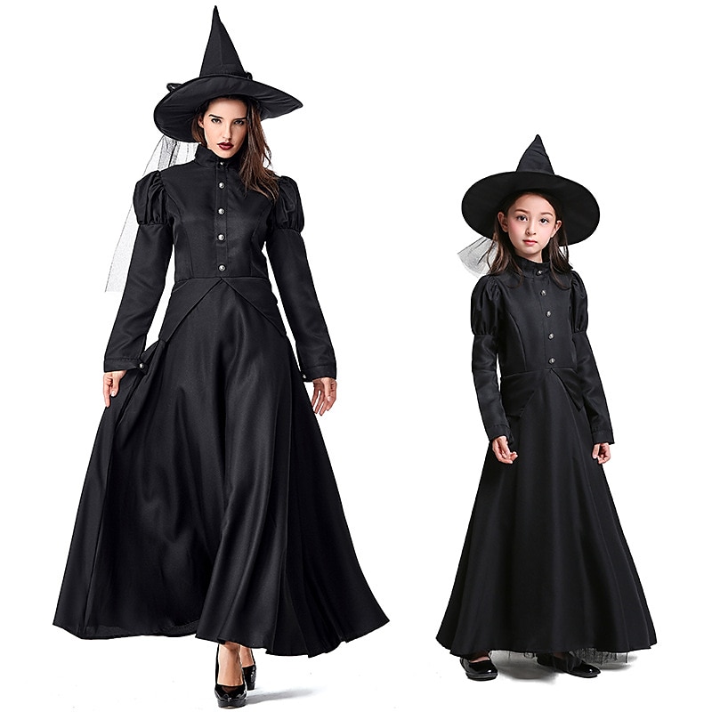 Der Zauberer von Oz böse Hexe Elphaba Kleid Cosplay Kostüm Hut Kinder Erwachsene Frauen Mädchen Halloween Karneval Maskerade einfache Karnevalskostüme für Walpurgisnacht 2025 - $48.99 –P2