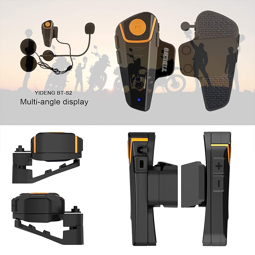Motorhelm bluetooth headset full duplex intercom speaker fm radio motor communicatie systeem handsfree waterdichte hoofdtelefoon 1000m 2025 - $96.99 –P4
