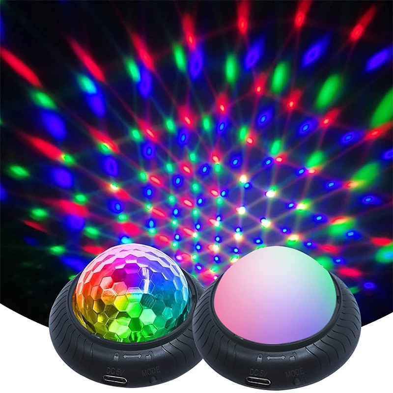 led disco bal podiumverlichting ufo 9 kleuren dmx kristal magische bal podium lichteffecten dj party kerst geluid geactiveerde lichten 2026 - $20.99 –P1