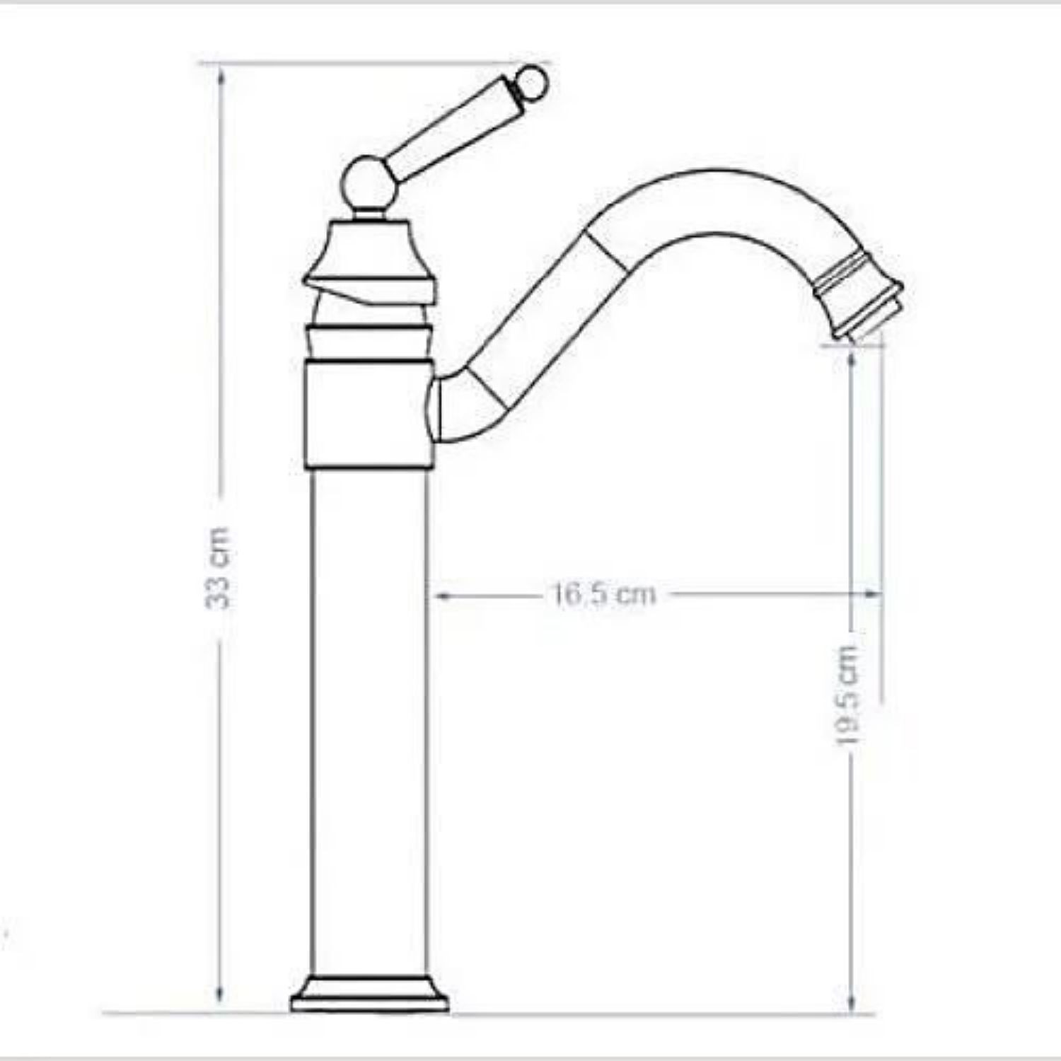 Rubinetto per lavabo da bagno monocomando in ottone antico. Miscelatore per lavabo da bagno a lunga portata in ottone spazzolato del 2025 a $97.99 –P1