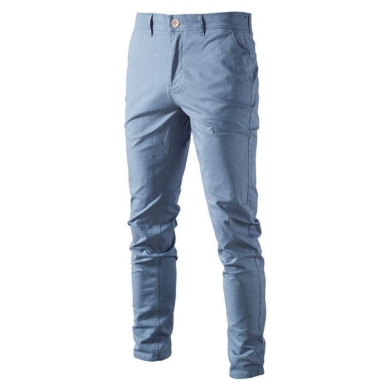 pantaloni cargo da uomo elastico in vita tasche multiple pantaloni a tutta lunghezza casual anelastico tinta unita sport all'aria aperta vita media verde militare nero kaki blu navy s m l xl xxl del 2025 a $6.59 –P2