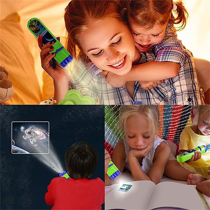 Linterna de proyección para niños, proyector de luz con bonitos dibujos de dinosaurios, animales, espacio, luz de fotografía nocturna, juguetes divertidos para la hora de dormir y aprender, regalos 2026 - HUF 6315 –P8
