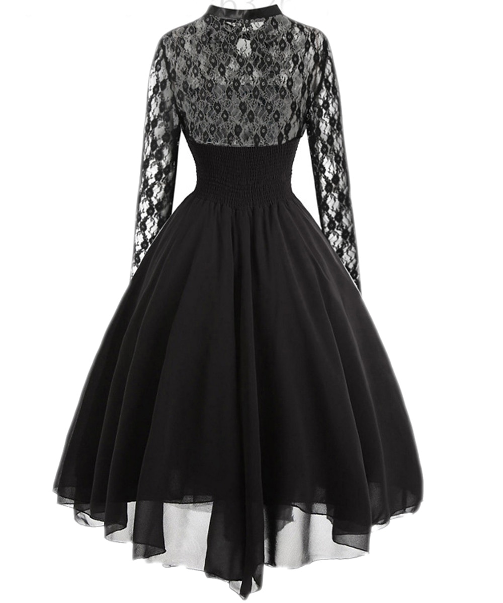 Retrò Vintage Punk & Gotico Medievale Vestito Mascherata Strega Ragazza gotica Pizzo Costume Per donna Fantasia Stile Steampunk Notte di Valpurga Carnevale Mascherata Festa / Sera Adulti Vestito del 2025 a $64.99 –P6