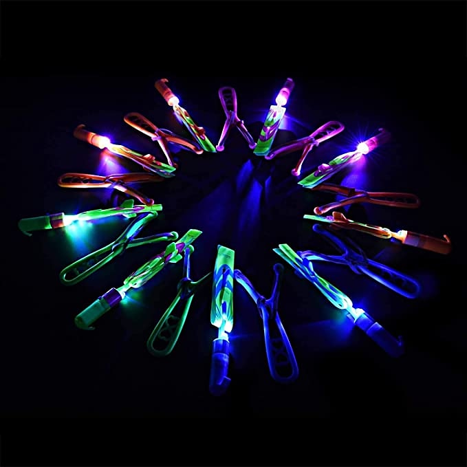 10pcs Amazing Led Light Arrow Rocket Helicopter Flying Toy Party Fun Gift Elastic Slingshot Flying Copters Birthdays Outdoor Game for Children Kidsfor Gift for Boy&Girls 2025 - $17.99 –P8