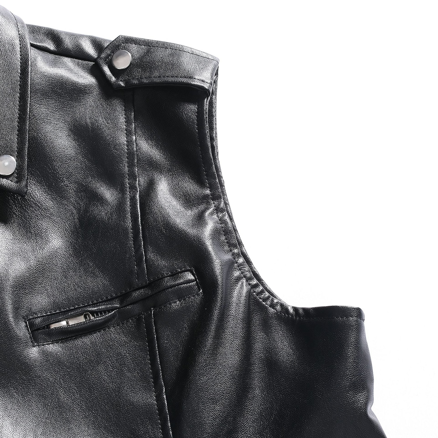 Per uomo Gilet in pelle Sportivo Moto Casual quotidiano Di moda Autunno Bordo in pelliccia sintetica Ecopelle Tenere al caldo Anti-pioggia Leggero Colore puro Cerniera Bavero Morbido Nero Gilet del 2025 a $49.99 –P6