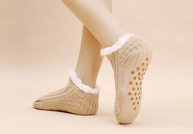 Meias femininas outono e inverno super macias, quentes e aconchegantes, forradas de lã, meias casuais com garras, meias femininas adultas de 2025 por $25.99 –P12