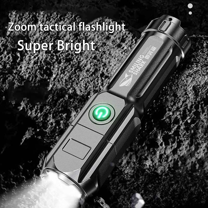 Светодиодный фонарик usb супер яркий масштабируемый usb перезаряжаемый t6 тактический фонарь для кемпинга походы рыбалка охота на открытом воздухе 3,7 В 2025 - $8.49 –P2