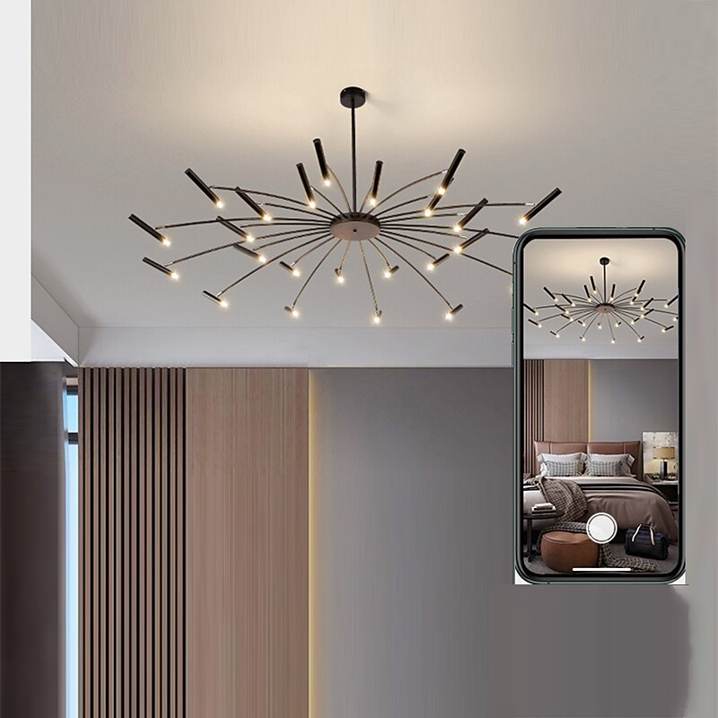 Fuochi d'artificio a soffitto rotante, 12/24 luci 39 "/51" lampada da soffitto a puntatore creativo per soggiorno, moderna plafoniera a led da incasso, luci di fuochi d'artificio del 2025 a $449.99 –P8