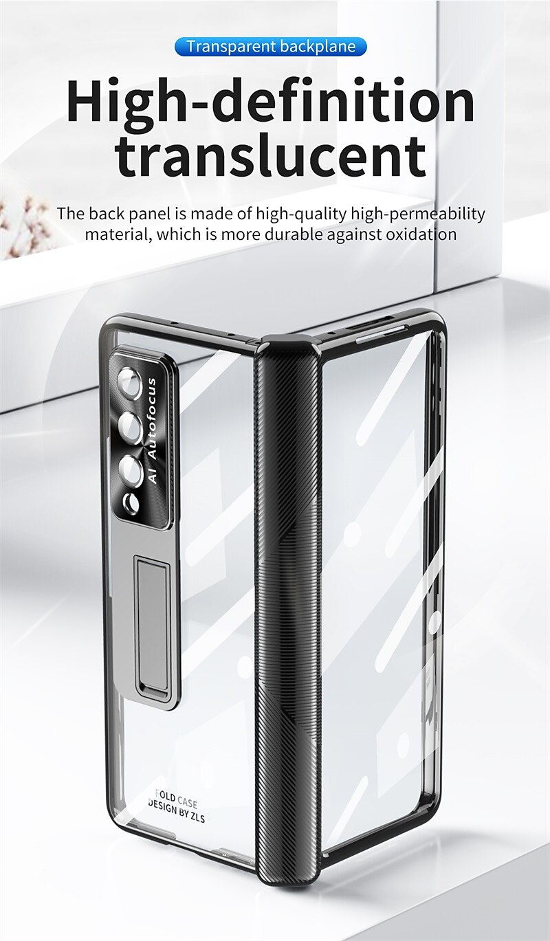 2025年 電話 ケース 用途 サムスンのギャラクシー Z Fold 5 Z Fold 4 Z Fold 3 フルボディーケース とスクリーンプロテクター 全身保護 カメラレンズプロテクター クリア 強化ガラス PC メタル コレクション – $35.99 –P2
