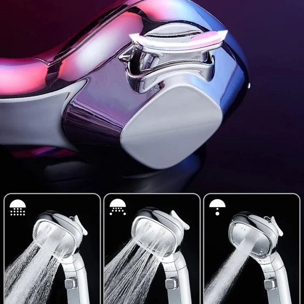 soffione doccia 4 modalità regolabile ad alta pressione risparmio idrico one-key stop water soffione doccia pressurizzato portatile accessori per il bagno (con tubo dell'acqua da 1,5 m e supporto) del 2025 a $11.49 –P5