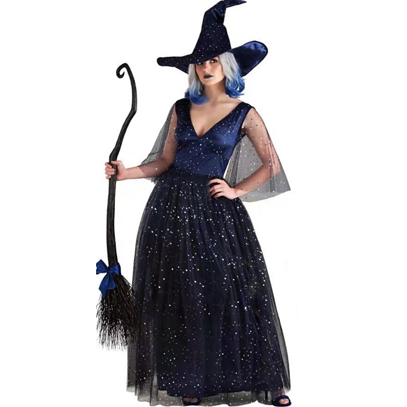 Stel Heks Stel Kostuums Vrouwen Film Cosplay Cosplay Halloween Wijnrood Zwart Rood Jurk Halloween Carnaval Maskerade voor Walpurgisnacht 2026 - $55.99 –P8