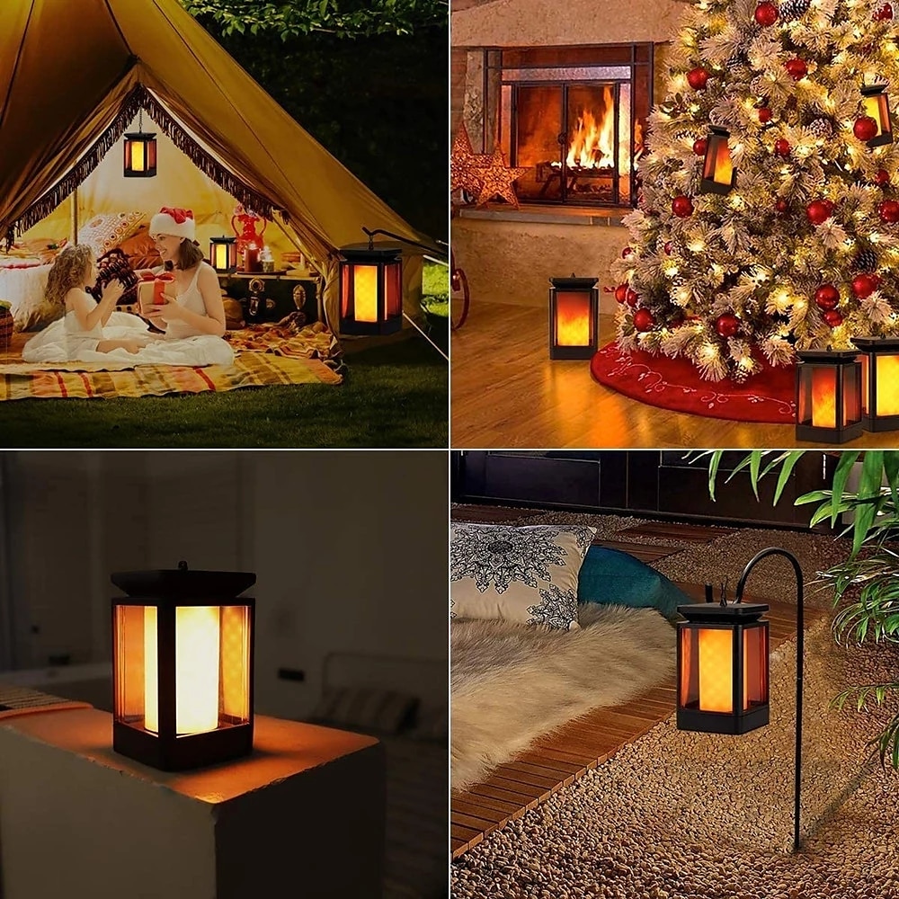 solární plamenová lucerna venkovní cesta světla zahradní světla led vodotěsné závěsné světlo 99leds retro zahradní světlo 3 režimy osvětlení krajina světlo pro nádvoří balkon cesta vánoční výzdoba 2025 - $32.99 –P6