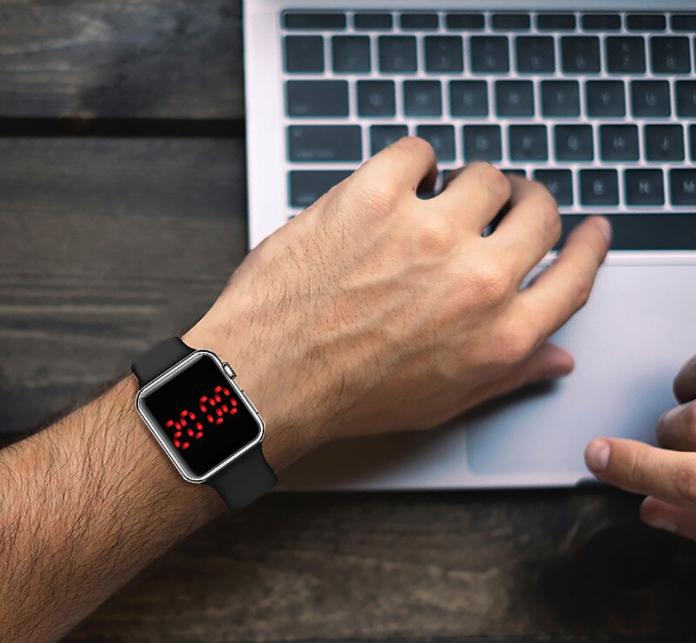 Női Férfi digitális karóra Karóra Vízálló Világítás Szilikon Néz 2025 - $16.99 –P3
