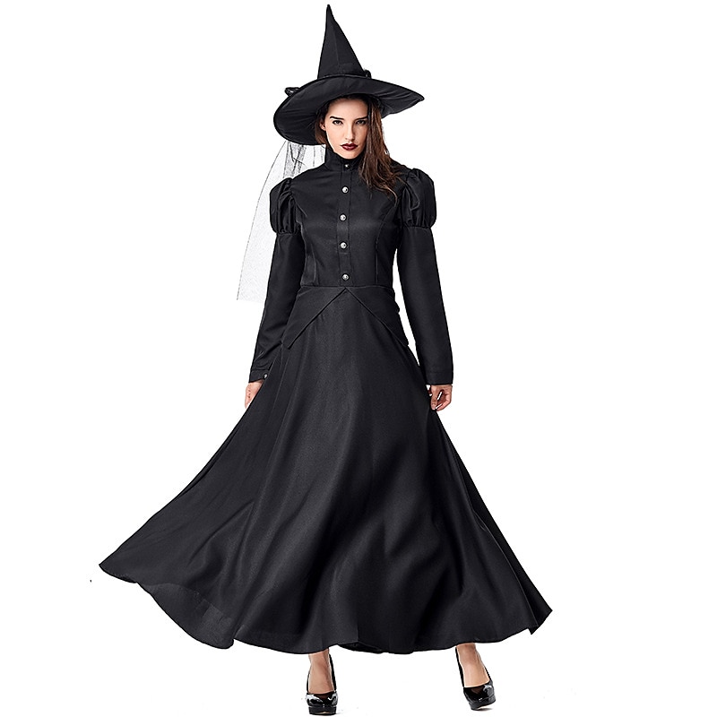 Der Zauberer von Oz böse Hexe Elphaba Kleid Cosplay Kostüm Hut Kinder Erwachsene Frauen Mädchen Halloween Karneval Maskerade einfache Karnevalskostüme für Walpurgisnacht 2025 - $48.99 –P4