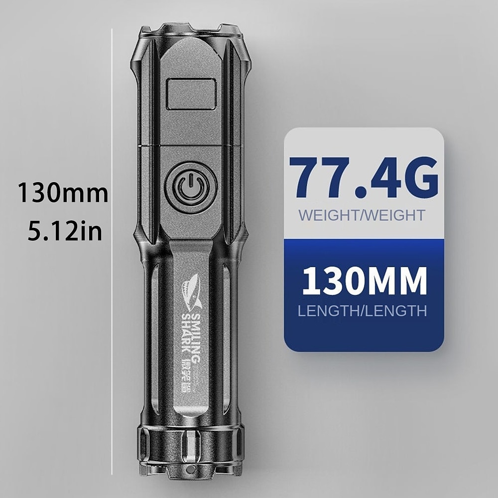 Светодиодный фонарик usb супер яркий масштабируемый usb перезаряжаемый t6 тактический фонарь для кемпинга походы рыбалка охота на открытом воздухе 3,7 В 2025 - $8.49 –P13