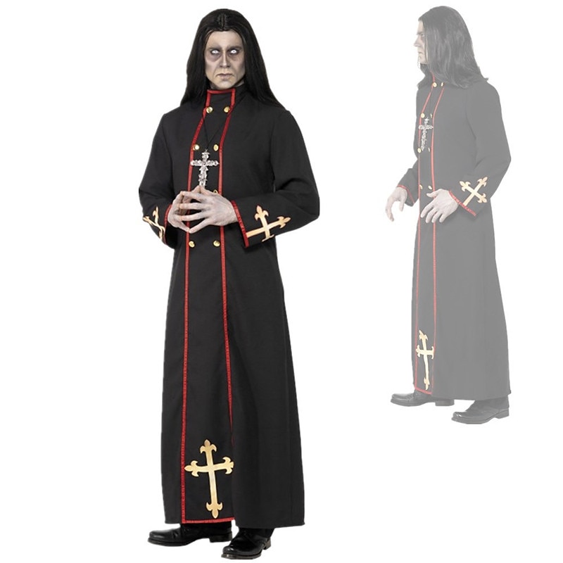 Vampire Pastor Cosplay Costume Masquerade Adults' Men's Cosplay Halloween Carnival Performance Halloween Halloween Carnival Masquerade Easy Halloween Costumes With Wig 2025 - $55.99 –P6