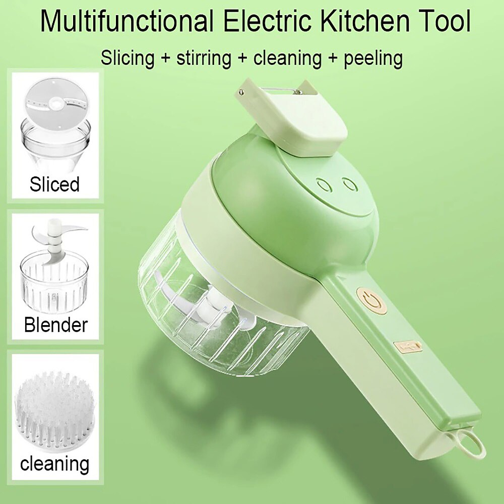 4 in 1 Handheld Electric Vegetable Slicer Set Vegetable Slicer Mini Garlic Masher Electric Meat Grinder 2025 - $28.99 –P6