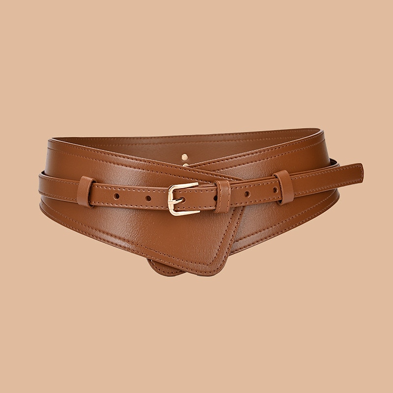 Mulheres Cinto Couro Ecológico Branco Preto Camelo Cáqui Laranja Largo Ao ar livre Rua Dia a Dia Feriado Cor imaculada / Primavera / Verão / Outono / Inverno / Caqui de 2025 por $37.99 –P15