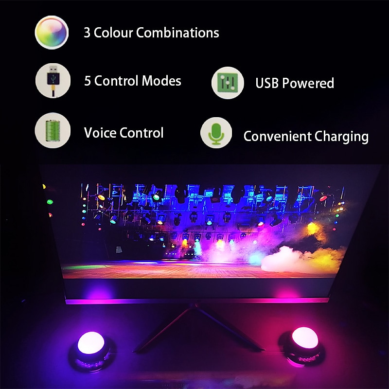 led disco bal podiumverlichting ufo 9 kleuren dmx kristal magische bal podium lichteffecten dj party kerst geluid geactiveerde lichten 2026 - $20.99 –P6