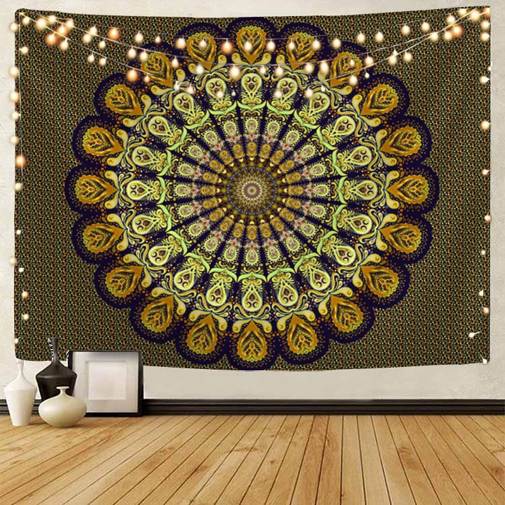 mandala czeski gobelin ścienny art decor koc kurtyna wiszący dom sypialnia salon akademik dekoracja boho hippie psychodeliczny kwiatowy kwiat lotos indyjski 2026 - $20.99 –P5
