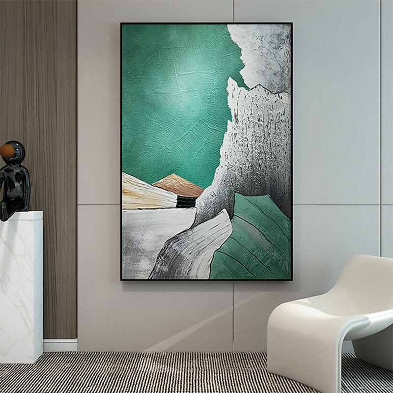 Oil Painting Hand Painted Vertical Abstract Modern Rolled Canvas (No Frame) 2026 - MXN $1371.96 –P4