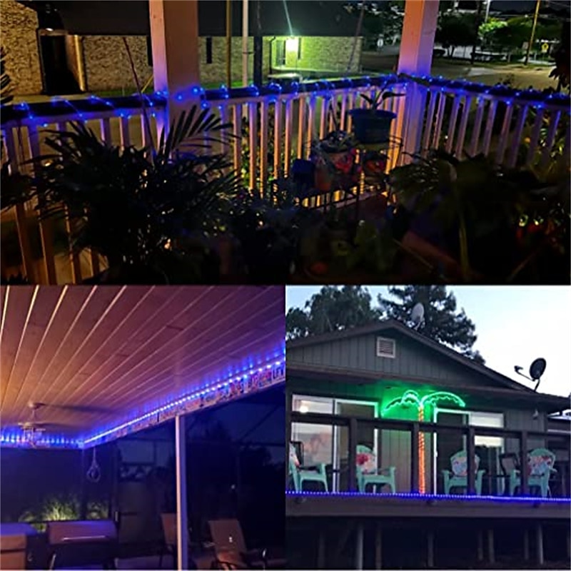 LED Rope Lights LED String Lights Outdoor Waterproof IP65 Christmas Fairy Lights 30m-300Leds 22m-200Leds 12m-100Leds 7m-50Leds 8 Modes Battery Powered Dimmable/Timer with Remote for Party 2025 - GBP £14.65 –P5