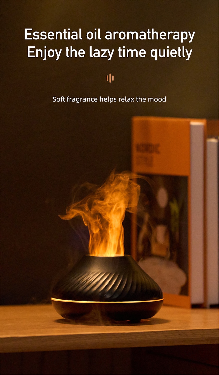 LED Smart Light Air Humidifier Colorful Flame USB Car Aromatherapy Humidifiers Diffusers Portable Diffuser Essential Oils for Home Room Fragrance 2025 - $22.99 –P5