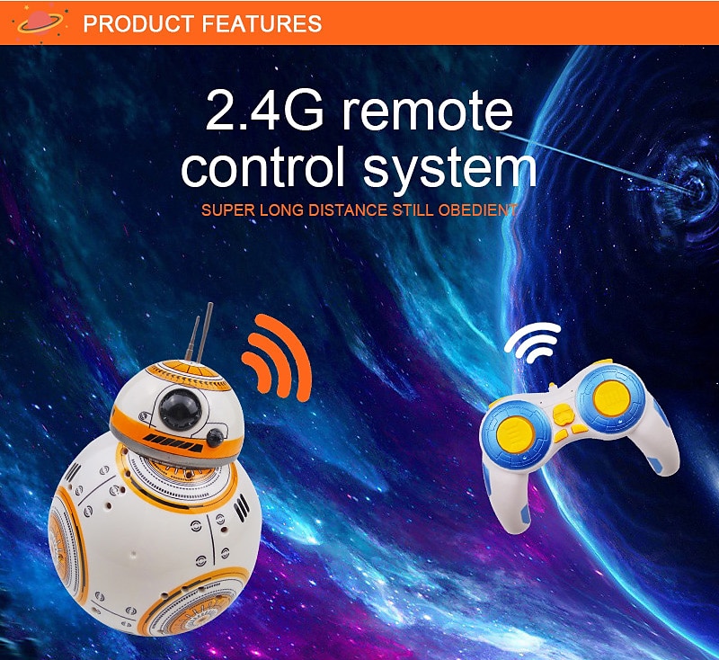 BB-8 мяч RC робот BB8 фигурка BB 8 робот-дроид 2,4g пульт дистанционного управления умный робот BB8 модель детская игрушка в подарок 2025 - $107.99 –P6