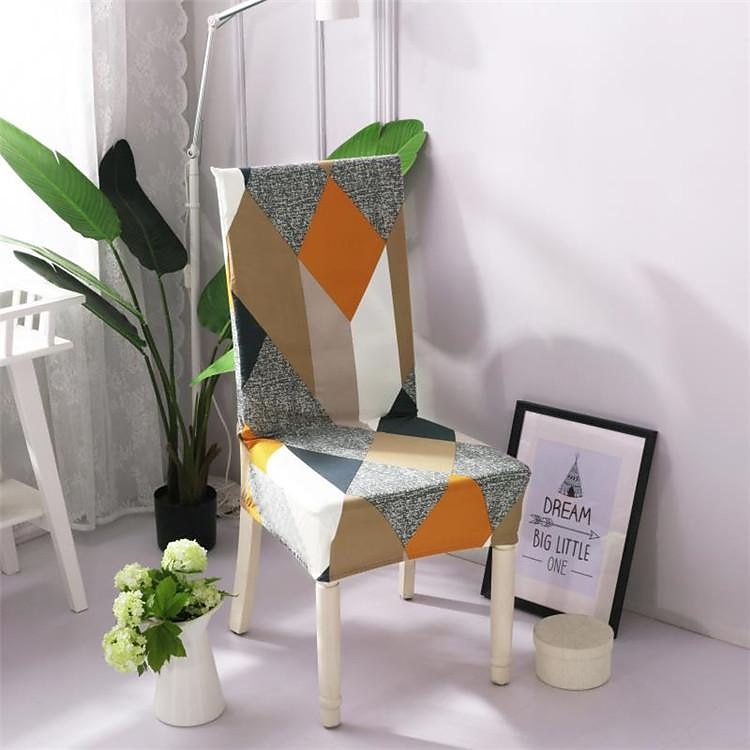 Housse de chaise de salle à manger géométrique 1 pièce, housse de siège extensible, housse de protection de chaise pour salle à manger, mariage, décoration de Noël de 2025 ? $8.99 –P17
