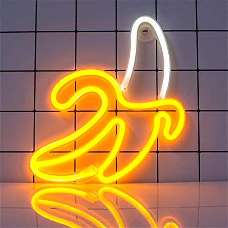 Neon Light Banana Shaped Neon Lamp Hanging Lamp AAA Battery Box Power Supply 2025 - $30.99 –P1