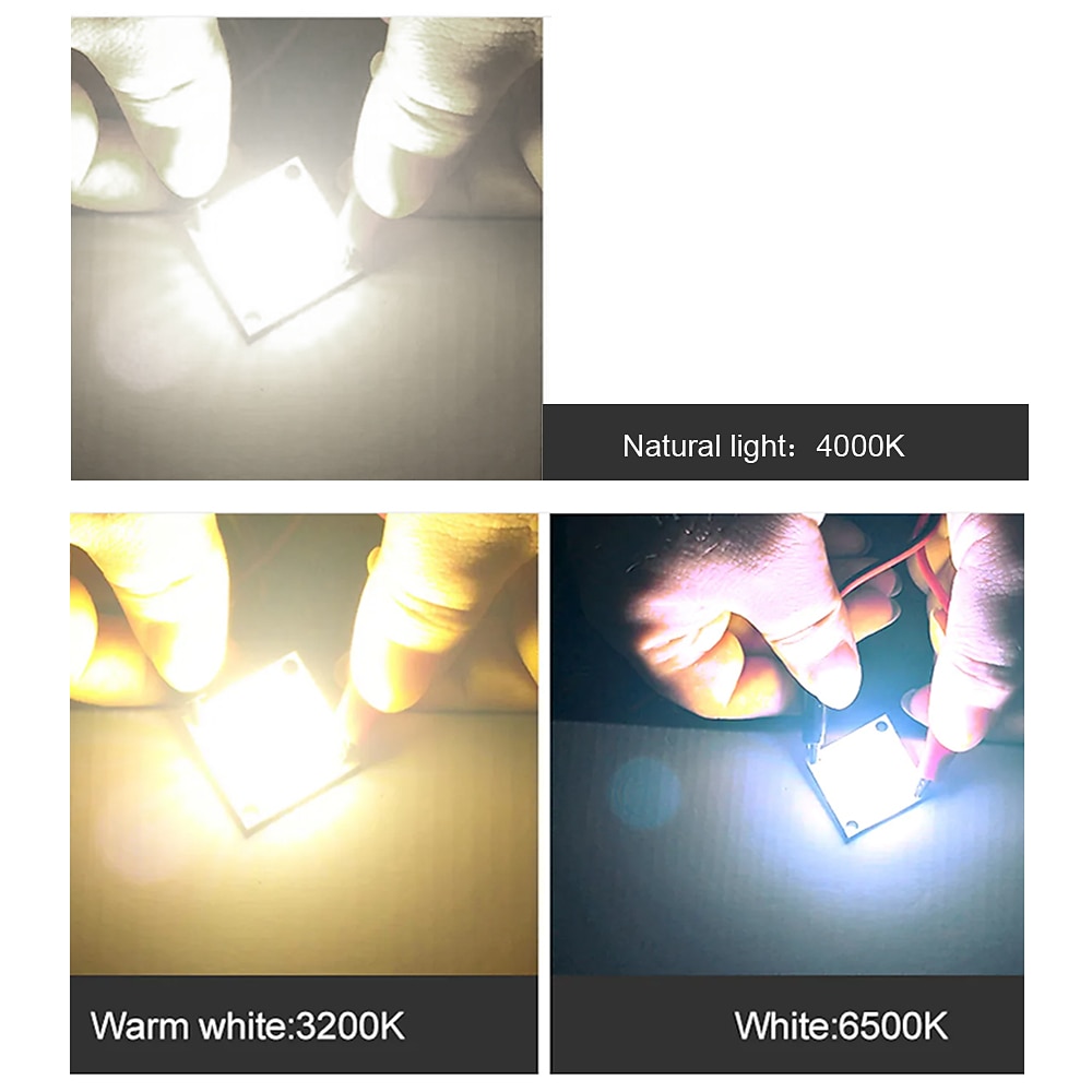 9/20pcs LED Lamp Bead Source Warm White Natural light White Light 3-12W COB Lamp Bead Illumination Source 13.5MM*13.5MM Lighting Accessories 2025 - $9.99 –P4
