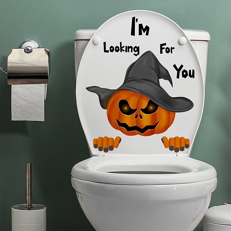 WC-matricák vicces dekorációk ijesztő WC-takaró dekoráció 3d horror minta barkácsolás fürdőszoba lakberendezés 2025 - $7.99 –P7