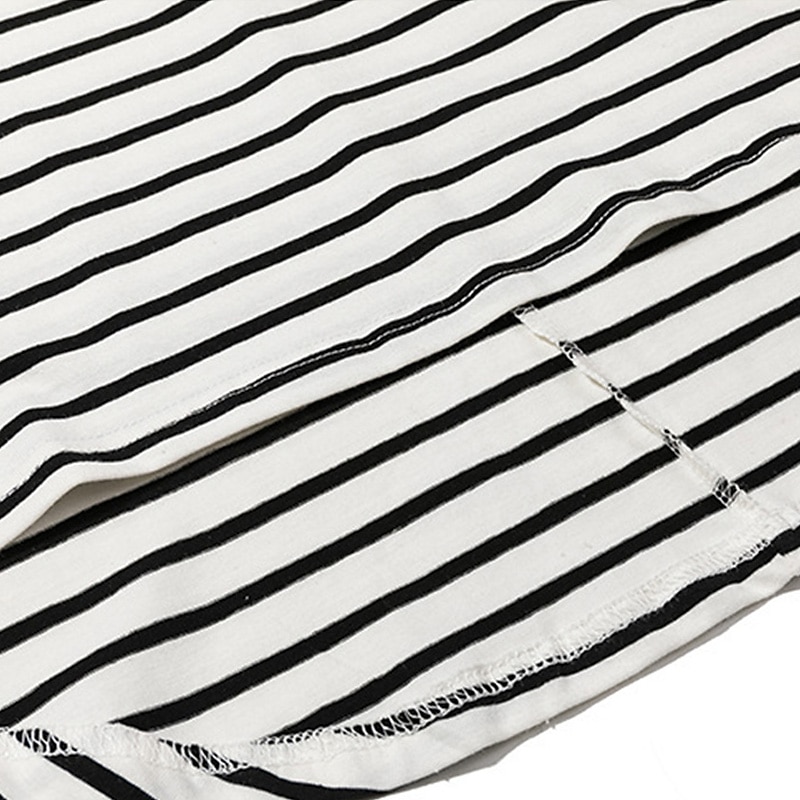 Men's T Shirt Long Sleeve Shirt Long Sleeve Crew Neck Spring Fall Striped Lightweight Casual Comfortable Vacation Casual Weekend Black White Top Tee for Men 2025 - $13.99 –P14