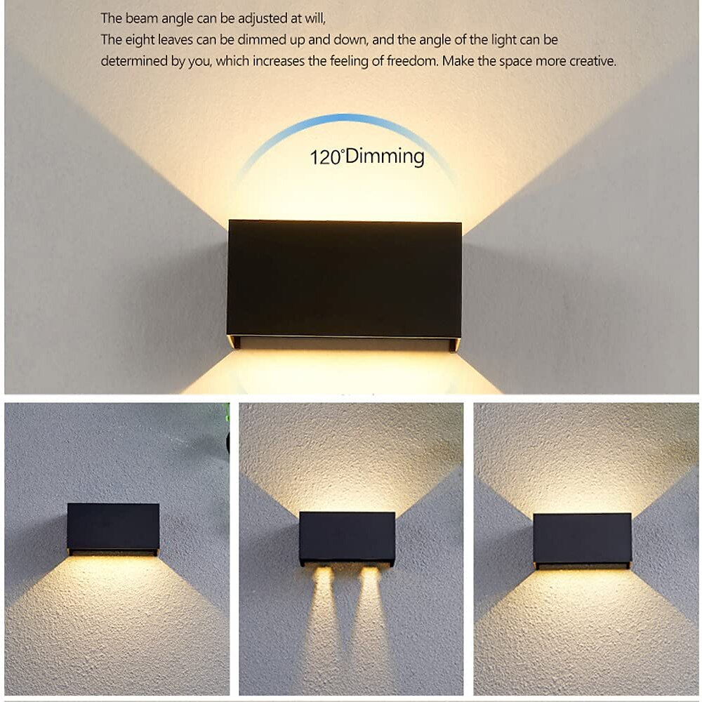 LED Outdoor/Indoor Wall Lamp 2 Heads 12W 4 Heads 20W Adjustable Beam Angle LED Porch Lamp Outdoor Lamp Applicable to House Terrace and Porch AC85-265V 2025 - $54.99 –P3