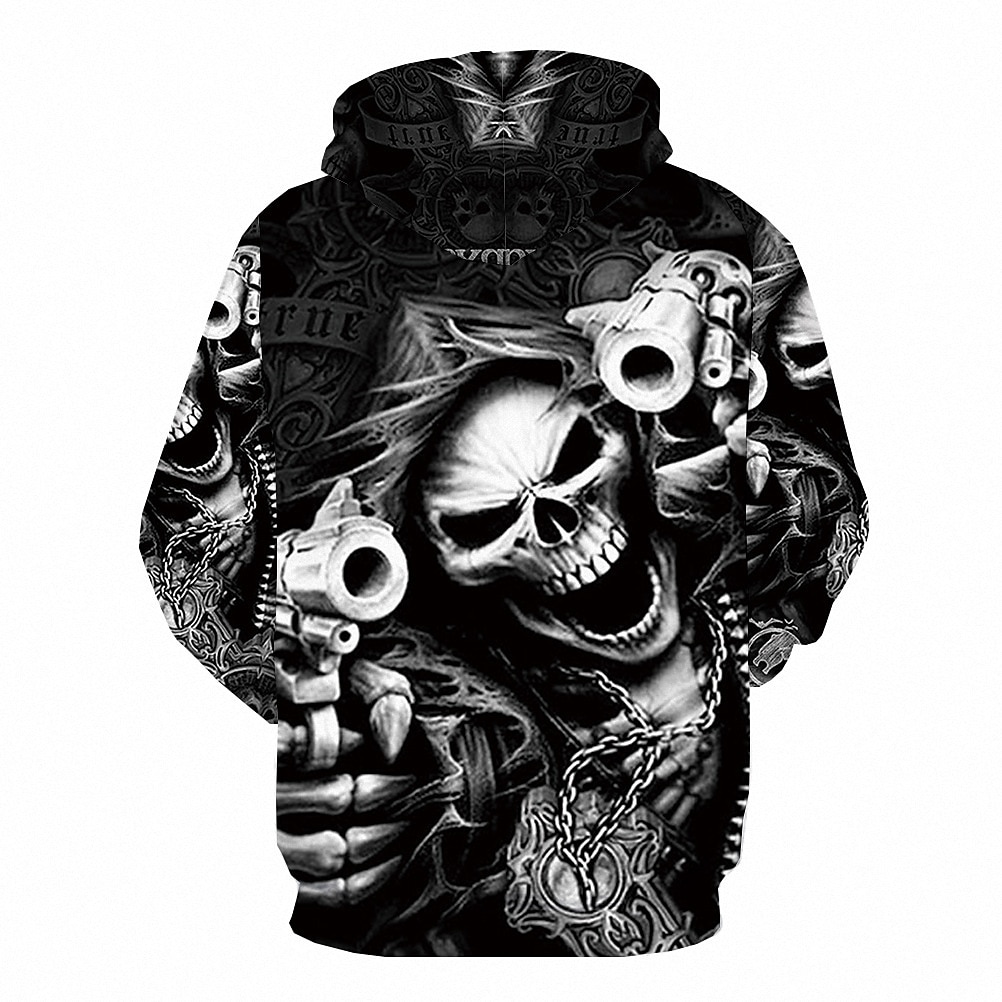 Halloween Scheletro Teschio Fantasma Morte Felpa con cappuccio Cartone animato Manga Manga 3D Tasca frontale Grafica Per Da coppia Per uomo Per donna Per adulto Halloween Carnevale Mascherata Stampa del 2025 a $38.99 –P8