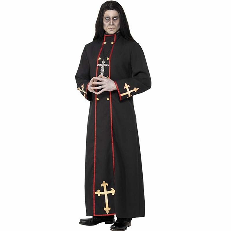 Vampire Pastor Cosplay Costume Masquerade Adults' Men's Cosplay Halloween Carnival Performance Halloween Halloween Carnival Masquerade Easy Halloween Costumes With Wig 2025 - $55.99 –P4