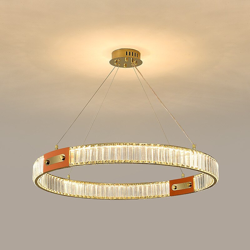 led krystall lysekrone ring hengende lys rund, 120 cm luksus krystall lysekroner for stue spisestue, gull (høydejusterbar) 2026 - $749.99 –P6