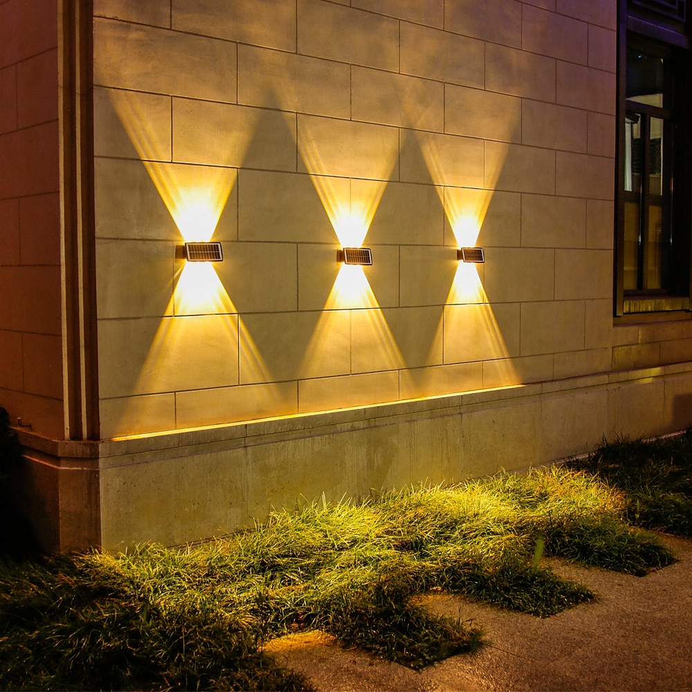 Outdoor Solar Wall Lights LED Garden Lights Smart Light Control Sensor Waterproof Wall Light Courtyard Porch Lamp Balcony Fence Passage Lighting Landscape Decoration Solar Night Light 2025 23.89