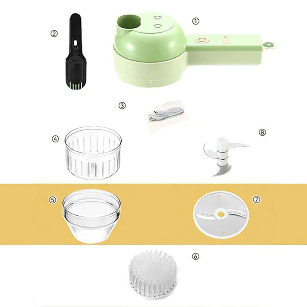 4 in 1 Handheld Electric Vegetable Slicer Set Vegetable Slicer Mini Garlic Masher Electric Meat Grinder 2025 - $28.99 –P11