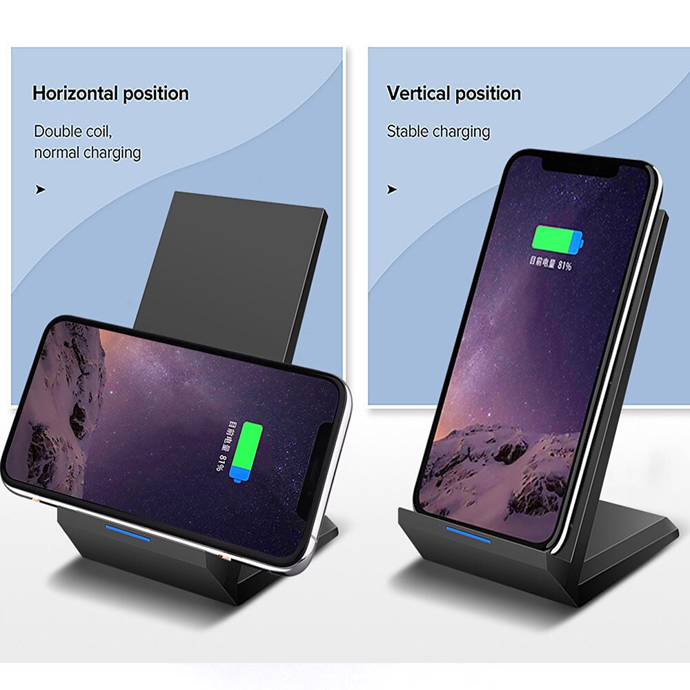 15W Fast Wireless Charger Qi Certified Wireless Charging Stand Compatible with iPhone 13/12/SE 2020/11/XS Max/XR/X Samsung Galaxy S22 S21 S20 S10 Note 20 and Qi Supported Phones 2025 - $21.99 –P5