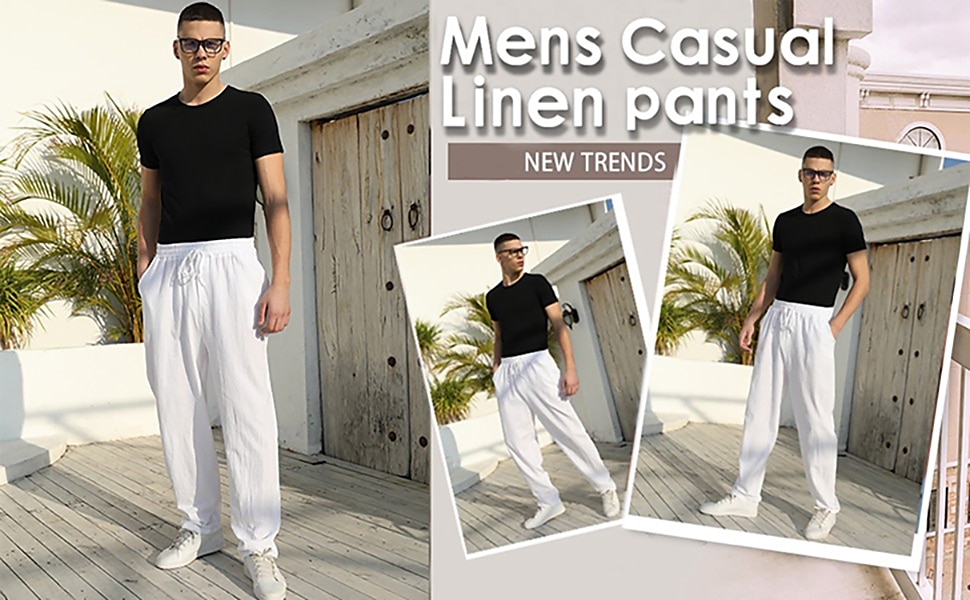 Natural Linen Pants | Men Casual Pants | Soft Pocket Trousers | Sainly–  SAINLY