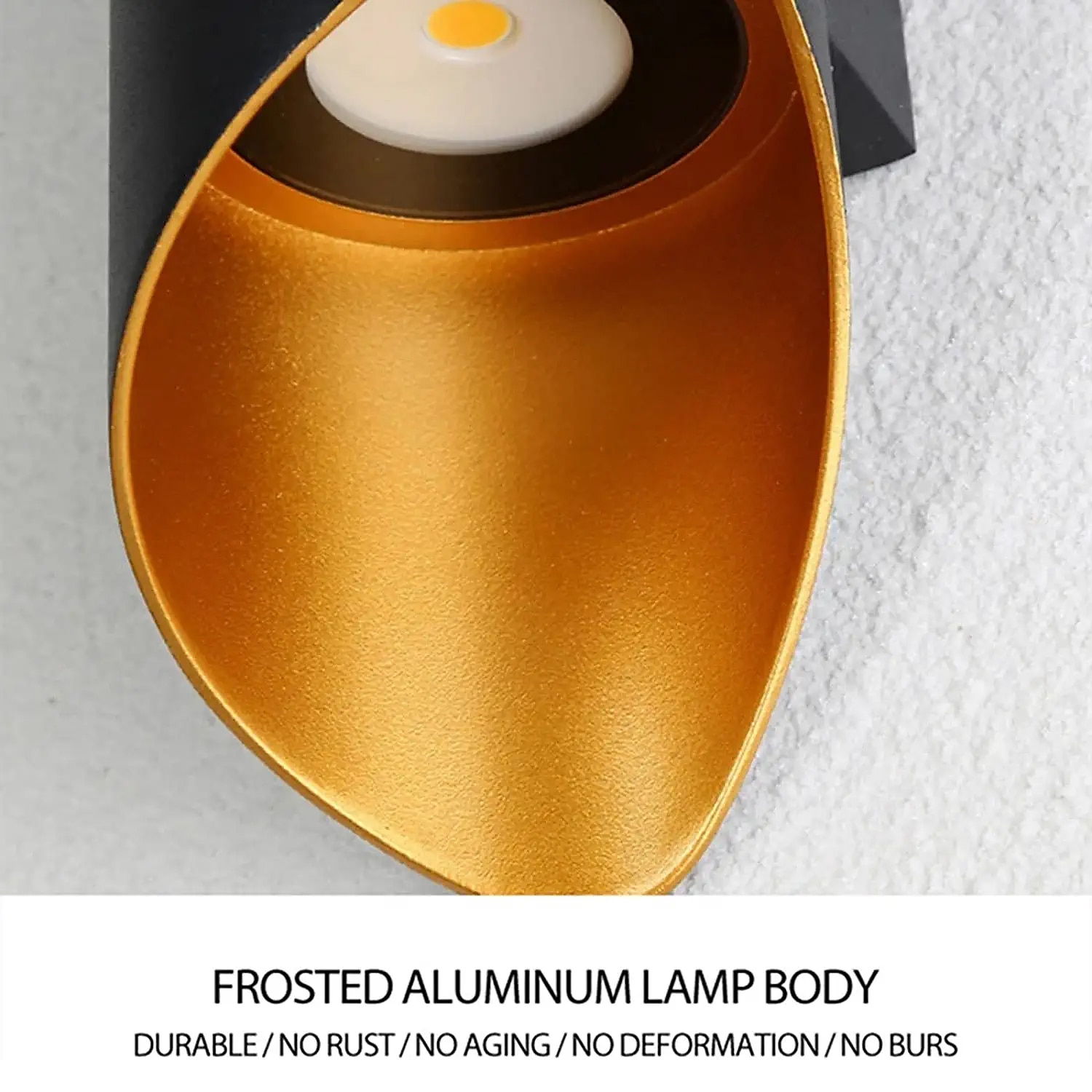 15w extérieur résistant aux intempéries applique 10,9 pouces moderne applique murale led or noir / platine fonte d'aluminium lampe de lavage murale pour porche jardin couloir balcon paysage ac85-265v de 2025 ? $77.99 –P1