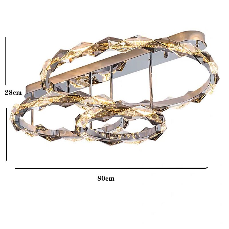 80 cm Ceiling Light LED Crystal Stainless Steel Designer Art Electroplated Modern 220-240V 2025 - $1195.09 –P7