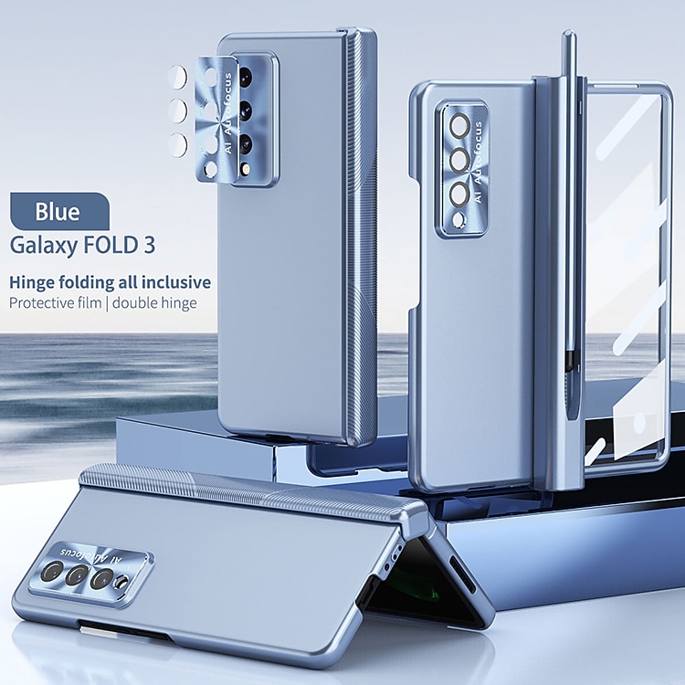 телефон Кейс для Назначение SSamsung Galaxy Z-образный сгиб 7 Z Fold 5 Z Fold 4 Z Fold 3 Чехол Флип Держатель для карандашей Покрытие Однотонный ПК 2025 - $31.99 –P11