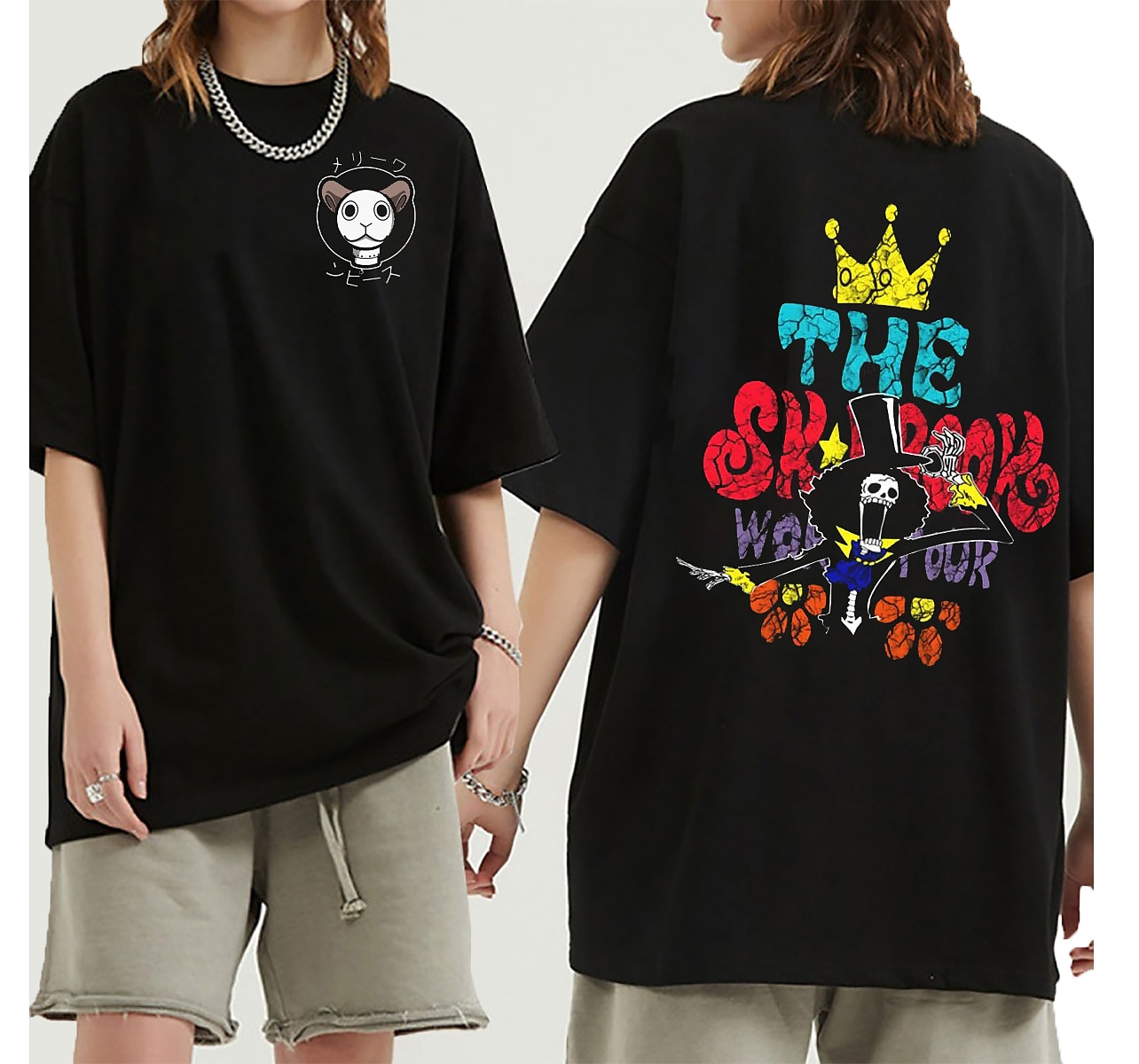 One Piece Brook T-skjorte Anime Tegneserie Animé Klassisk Gate stil Til Par Herre Dame Voksne Varmstempling 2025 - $19.49 –P1