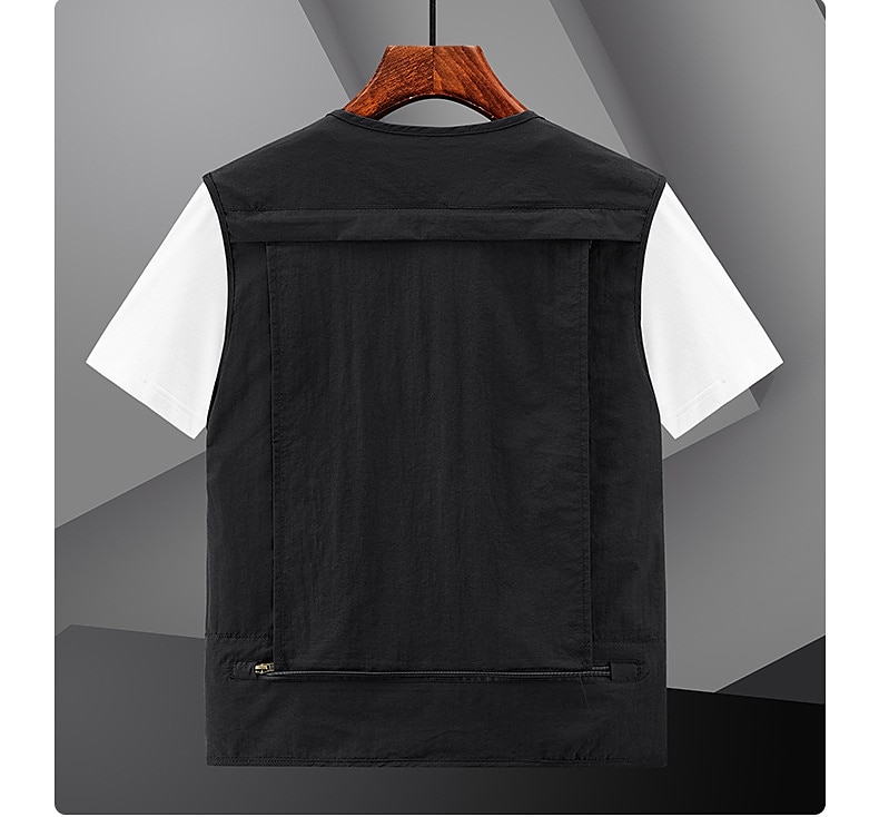 Voor heren Vissersvest Wandelvest Kleding Bovenlichaam Buiten Ademend Lichtgewicht Multi Pocket Comfortabel Zwart blauw Grijs Vissen Klimmen Kamperen / wandelen / grotten verkennen 2025 - $42.99 –P7