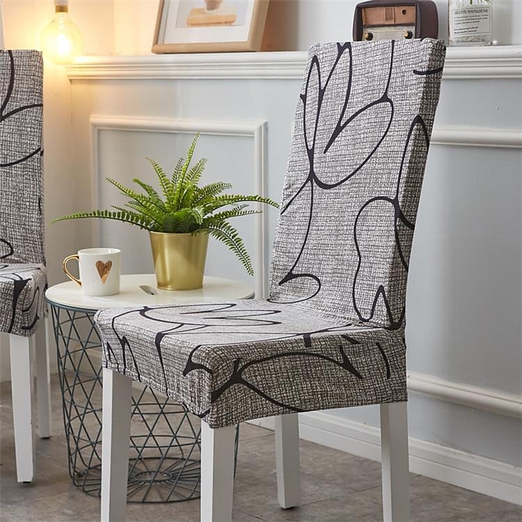 Housse de chaise de salle à manger géométrique 1 pièce, housse de siège extensible, housse de protection de chaise pour salle à manger, mariage, décoration de Noël de 2025 ? $8.99 –P6