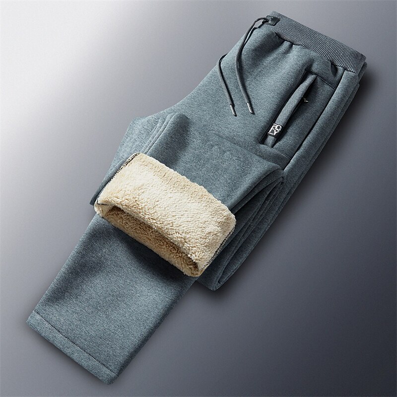 Men's Sherpa Fleece Pants Sweatpants Joggers Winter Pants Drawstring Solid Color Comfort Warm Casual Daily Going out Sports Stylish 1 2 Micro-elastic 2025 - $30.99 –P12