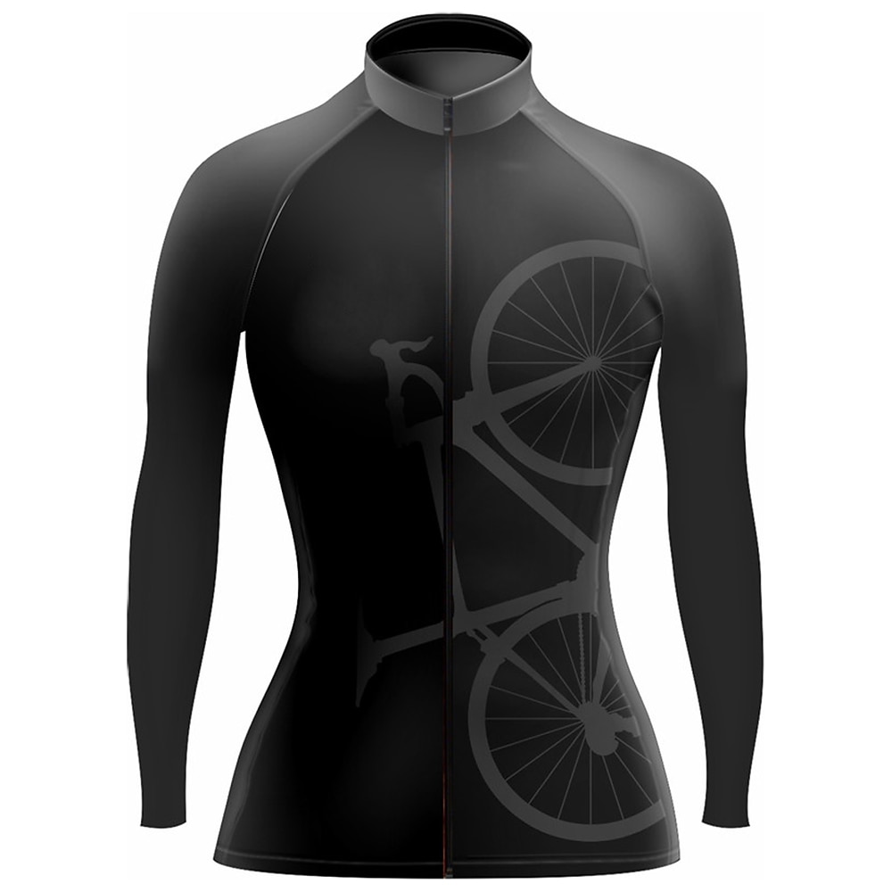 Women's Cycling Jersey Graphic Funny Long Sleeve Bike Jersey Top with 3 Rear Pockets Mountain Bike MTB Road Bike Cycling Quick Dry Reflective Strips Back Pocket Moisture Wicking Sports Rose Red 2026 - $34.99 –P13